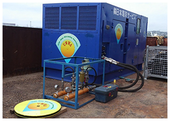 陸上での監視および機器操作状況